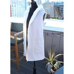 Ecote Sherpa Waistcoat with Hood with Pockets